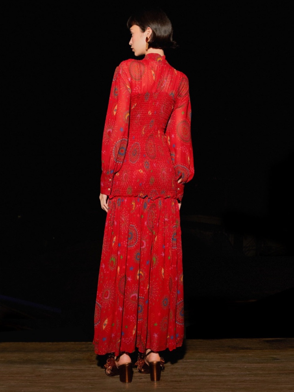 NEW Farm Rio Mystic Night Dress Mystic Night Red Medium - Picture 5 of 17